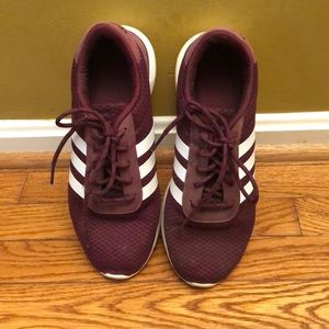 Maroon adidas sneakers!